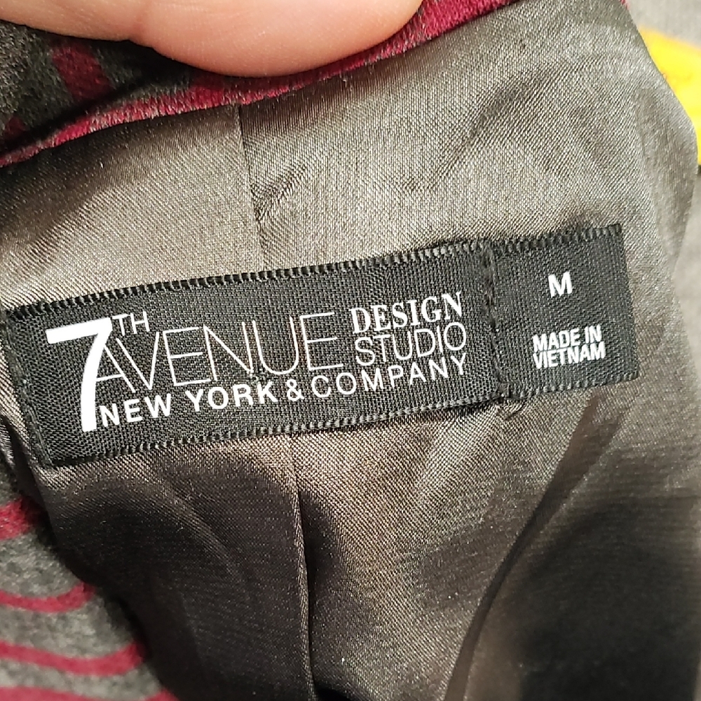 New York & Company Gray and Pink Checkered Blazer - Picture 8 of 8